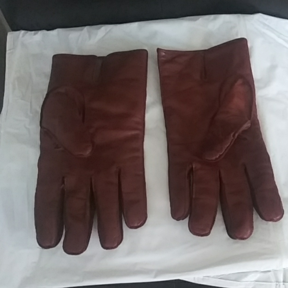 Coach brown leather gloves